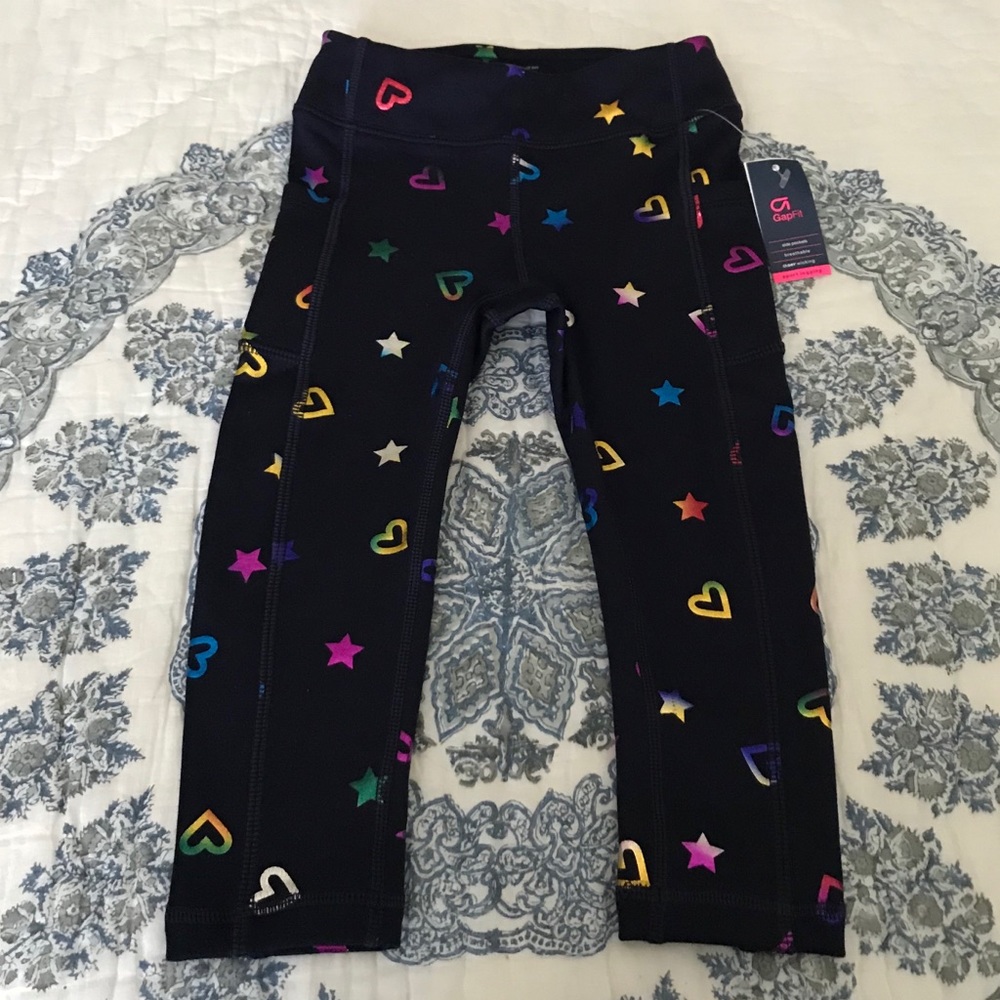Baby Gap GapFit Heart Leggings Toddler Star 2T NWT